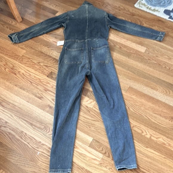 Free People Lennox Denim Skinny Utility Jumpsuit size Size NWT - Picture 15 of 16